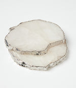 Silver Quartz Coasters, Set of 2