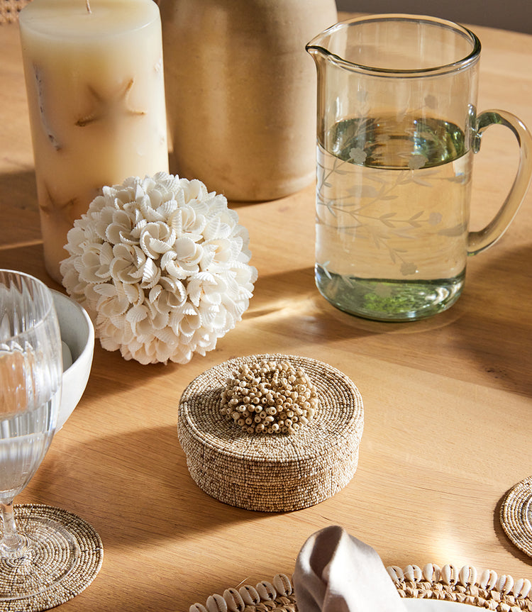 Beaded Coasters & Container