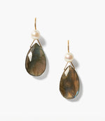 Chan Luu Pearl And Gemstone Teardrop Earrings