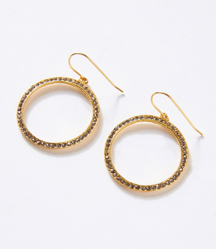 Pavé Hoop Earrings