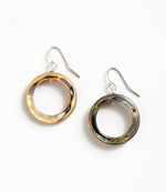 Abalone Hoop Earrings