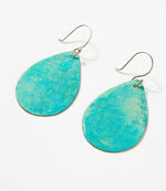 Verdigris Brass Teardrop Earrings