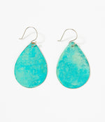 Verdigris Brass Teardrop Earrings