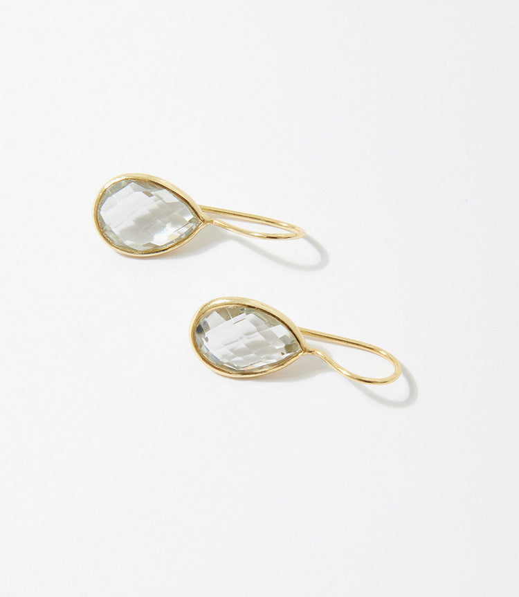 Gemstone Teardrop Earrings