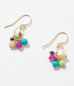 Gemstone Cluster Earrings