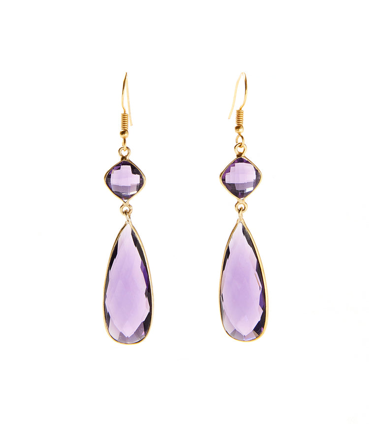 Gemstone Drop Earrings