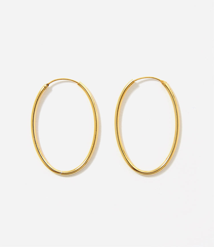 Oval Hoop Earrings