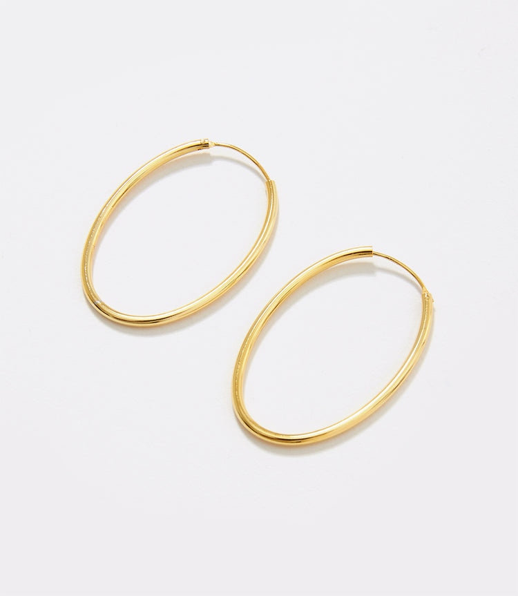 Oval Hoop Earrings