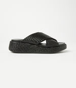 Raffia Cross Platform Slides