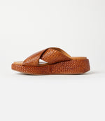 Raffia Cross Platform Slides