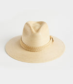 Braided Trim Palm Leaf Fedora Hat