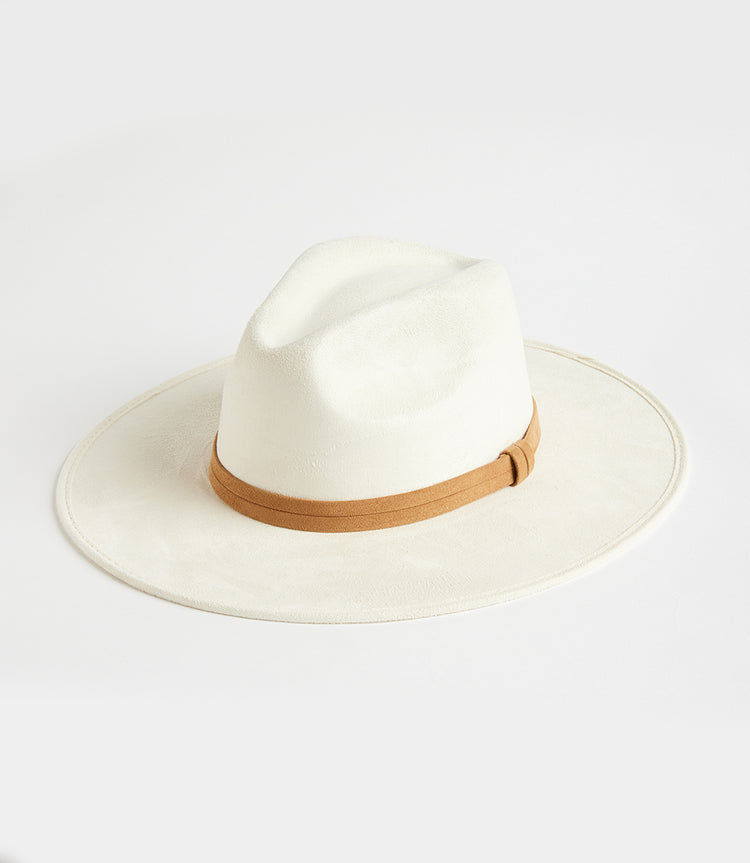 Faux Suede Fedora Hat