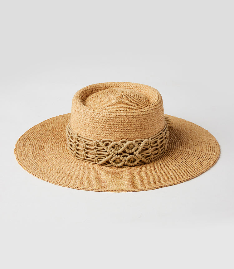 Braided Band Boater Hat