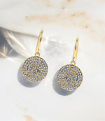 Pavé Disc Earrings