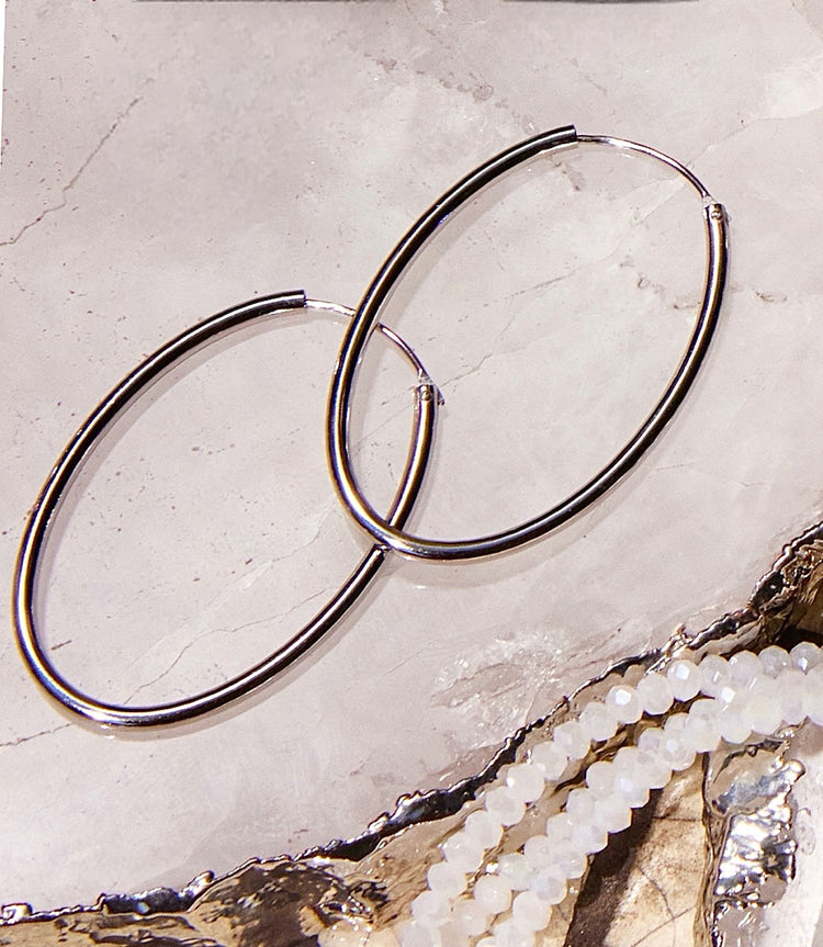 Oval Hoop Earrings