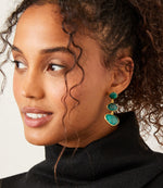 Triple Drop Gemstone Earrings