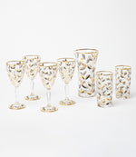 Platinum And Gold Crystal Wine Glass