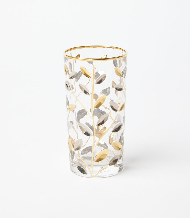 Platinum And Gold Crystal Drink Glass