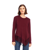 Asymmetric Fringe Top