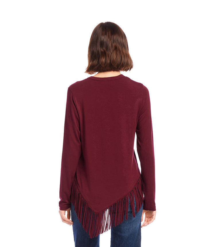 Asymmetric Fringe Top