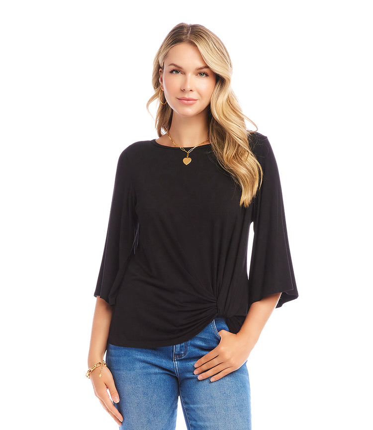 Flare Sleeve Pick-Up Top