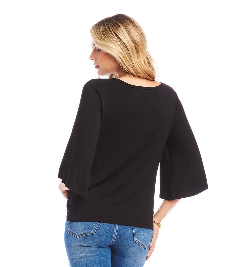 Flare Sleeve Pick-Up Top