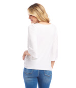 Flare Sleeve Pick-Up Top