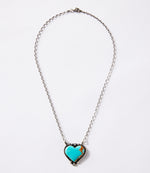 Embellished Turquoise Heart Necklace