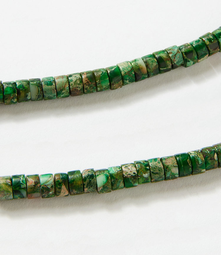 Green Jasper Beaded Necklace