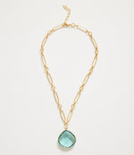 Aqua Quartz Pendant Necklace