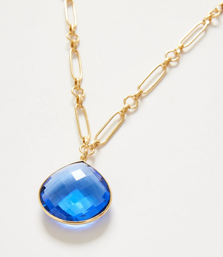 Blue Tanzanite Pendant Necklace