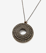 Open Disc Pavé Necklace