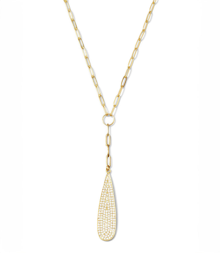 Pavé Teardrop Necklace