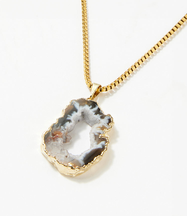 Geode Pendant Necklace