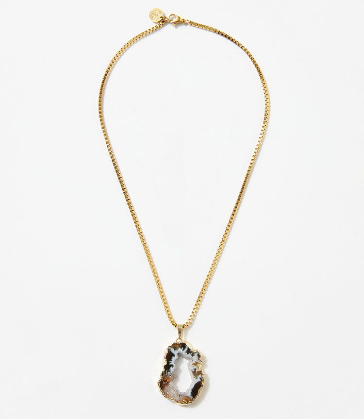 Gold Geode Pendant Necklace | Karen Kane