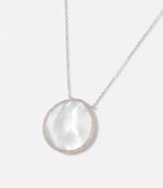 Mother of Pearl Oval Pendant Necklace