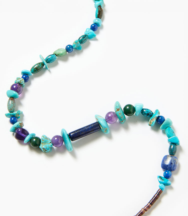 Lapis And Turquoise Beaded Necklace