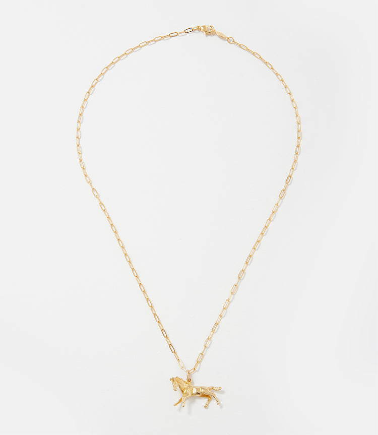 Gold Horse Necklace