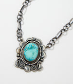 Embellished Turquoise Pendant Necklace