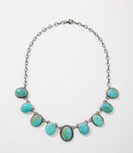 Turquoise Stone Station Necklace