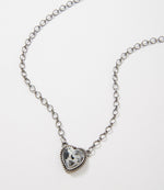 White Buffalo Heart Pendant Necklace