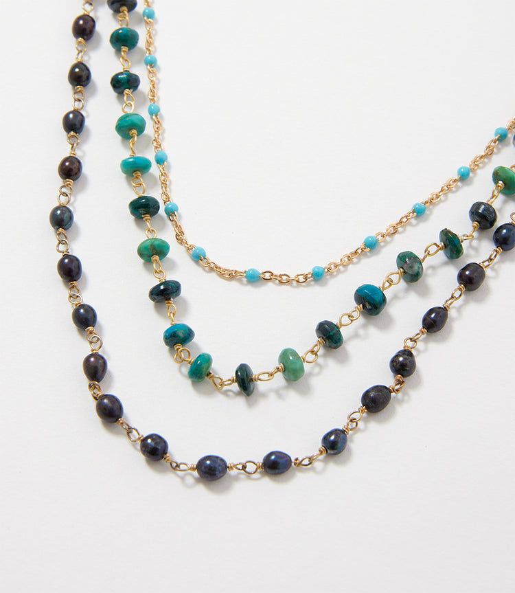 Beaded Multi Strand Necklace