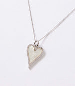 Pavé Mother Of Pearl Heart Necklace