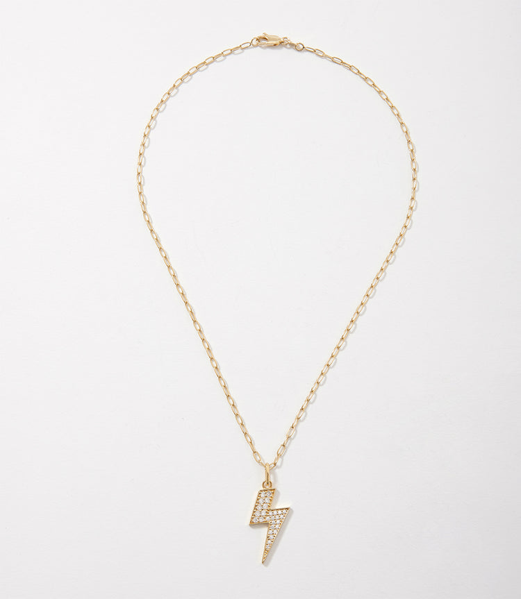 Pavé Lightning Bolt Necklace