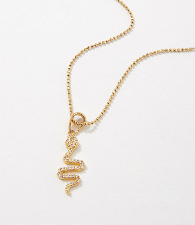 Pavé Snake Necklace