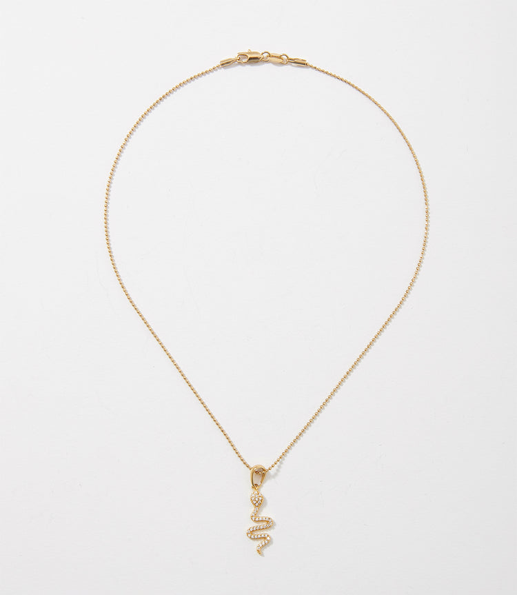 Pavé Snake Necklace