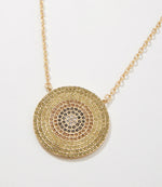 Ombre Pavé Disc Necklace