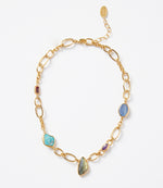 Chan Luu Mixed Gemstone Chainlink Necklace