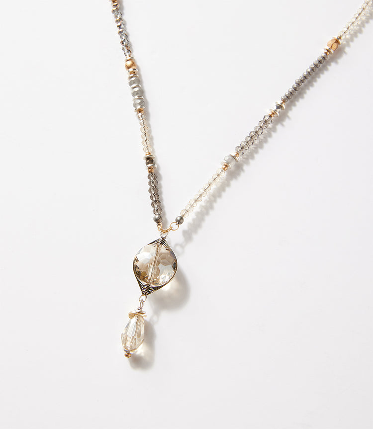 Sterling Silver Crystal Necklace