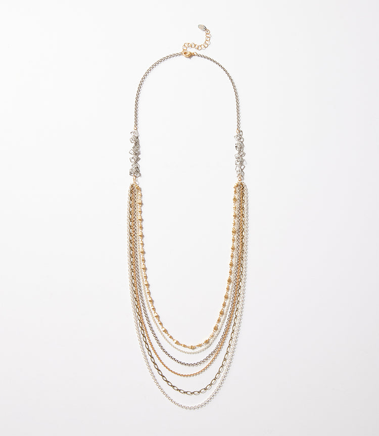 Metallic Multistrand Necklace